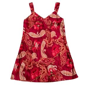 Vintage Satin Floral Slip